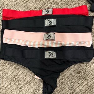 Victoria's Secret rhinestone Bottoms - Red, Black & Pink NWOT